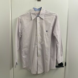 BROOKS BROTHERS Cotton Lt. Purple Striped Button Down